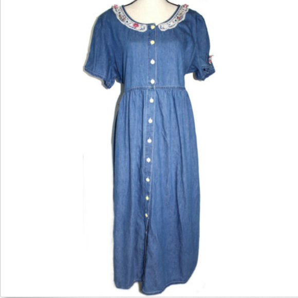 denim dress size 18